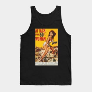 Classic Science Fiction Movie Poster - Attack of the 50ft Woman Tank Top